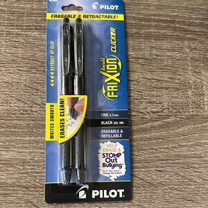 FriXion Clicker Erasable Black Ink Pens